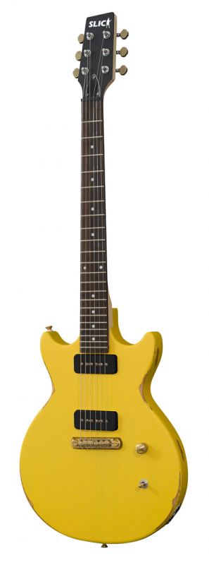 E-Gitarre gelb slick